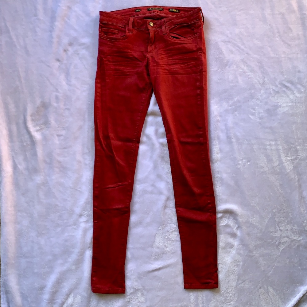 Andrew Marc Maroon Jean Legging Size 28